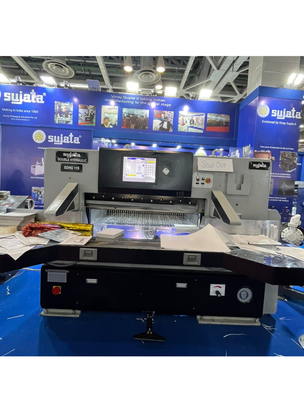 Sujata Double Hydraulic Programmable Paper Cutting Machine Endurance Sujata double hydraulic programmable paper cutting machine endurance