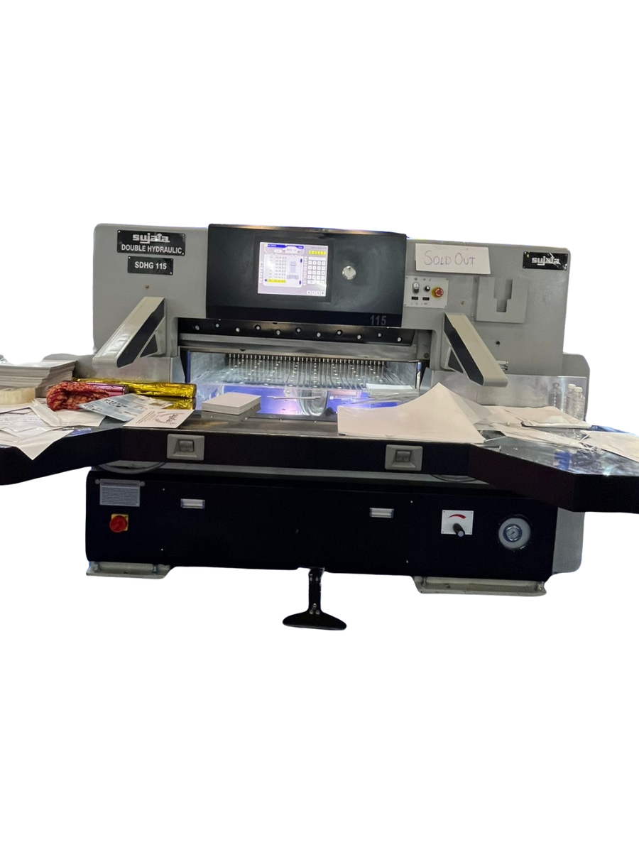 Sujata double hydraulic programmable paper cutting machine endurance